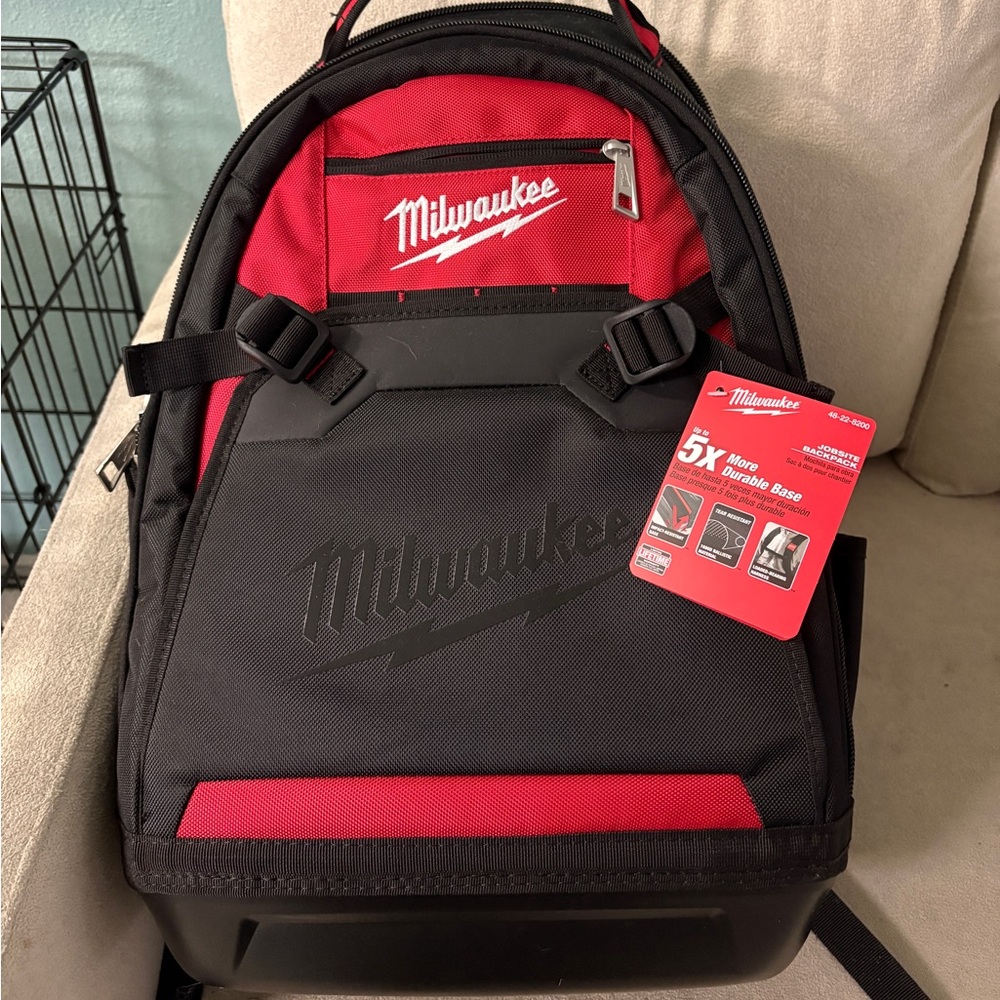 Milwaukee Red and Black Men's Backpack